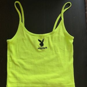 playboy by pacsun green tank top